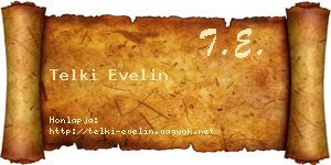 Telki Evelin névjegykártya
